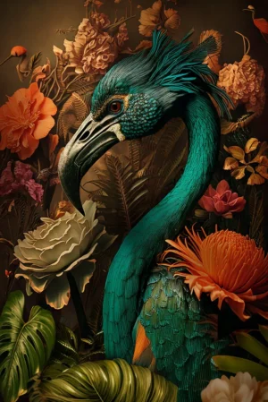 Tropische Blauwe Flamingo