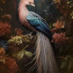 tropische-vogel-roze-blauw-plexiglas-dibond