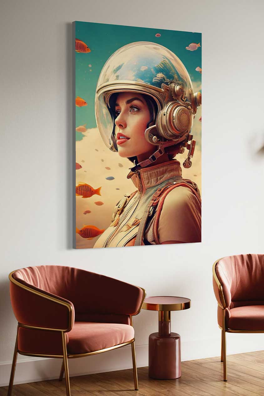 voyager-vrouwelijk-futuristisch-kunstwerk-met-vissen-en-helm-kamer1