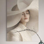 Ivory Whisper kunstwerk op plexiglas aan de muur in een modern interieur 2