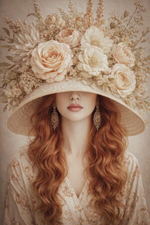 Redhead with White Hat